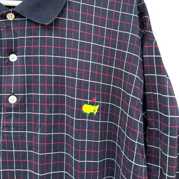 Amen Corner Authentic Masters Golf Polo - Size XL - 100% Cotton - Plaid - Picture 5 of 10